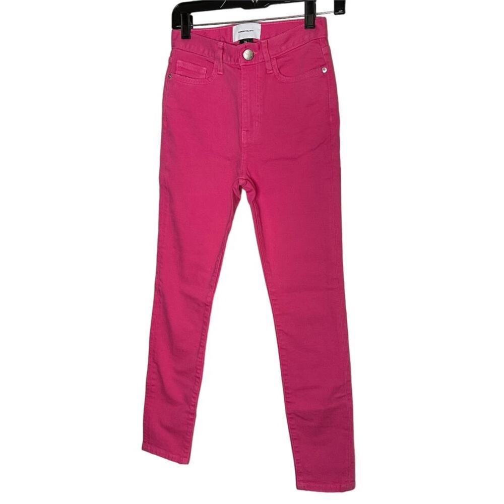 CURRENT/ ELLIOTT Women's Pink High Waist Rise Denim Skinny Jeans Size 24
